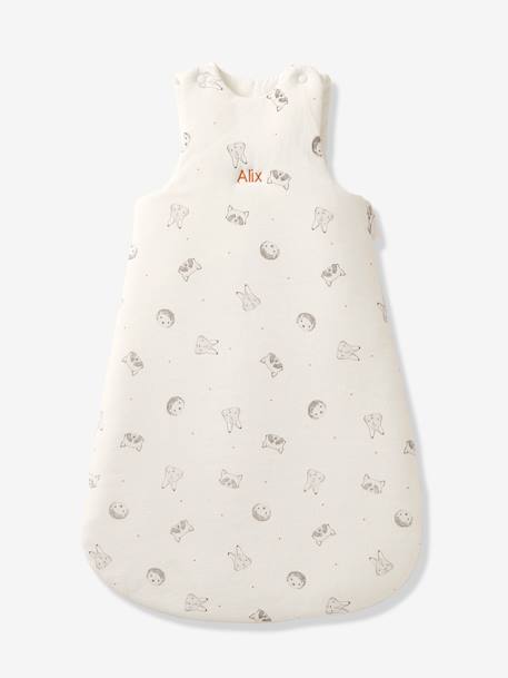 Sleeveless Baby Sleep Bag, in Organic Cotton*, Mini Compagnie White/Print - vertbaudet enfant 