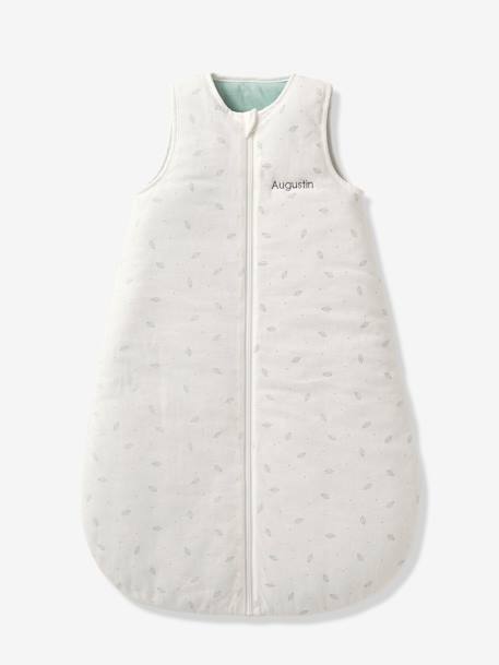 Baby Sleep Bag in Organic Cotton* with opening in the middle, Dreamy BROWN MEDIUM ALL OVER PRINTED+WHITE MEDIUM ALL OVER PRINTED - vertbaudet enfant 