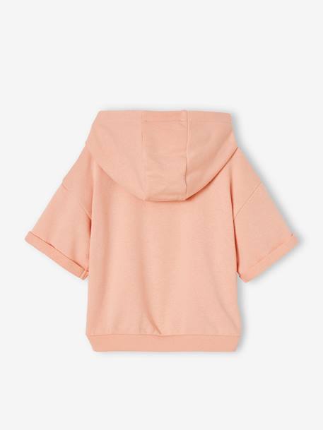Short Sleeve Sports Sweatshirt for Girls apricot - vertbaudet enfant 