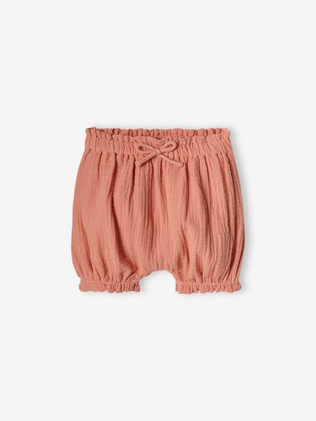 Lot de 2 bloomers bébé naissance en gaze de coton blanc - vertbaudet enfant 