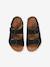 Leather Sandals Open Completely, for Children navy blue - vertbaudet enfant 
