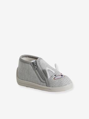 Canvas Slippers with Zip, for Babies  - vertbaudet enfant