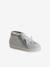 Canvas Slippers with Zip, for Babies striped grey - vertbaudet enfant 