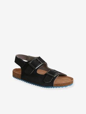 Shoes-Boys Footwear-Sandals-Leather Sandals Open Completely, for Children