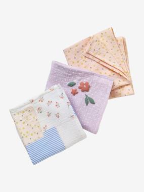 Nursery-Changing Mats & Accessories-Muslin Squares-Pack of 3 Muslin Squares, Cottage