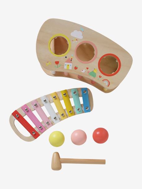 2-in-1 Wooden Xylophone 'Drum' - FSC® Certified - rose, Toys