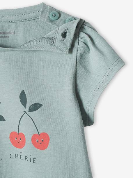 Pack of 2 Basic T-Shirts for Babies grey blue+old rose - vertbaudet enfant 