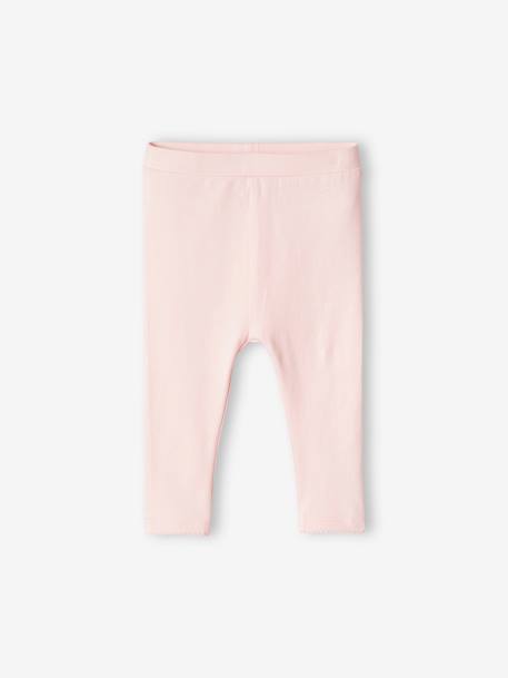 Pack of 2 Basic Leggings for Babies ecru+pale pink+rosy - vertbaudet enfant 