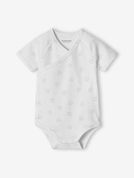 Pack of 3 Short Sleeve Bodysuits for Newborn Babies aqua green - vertbaudet enfant 