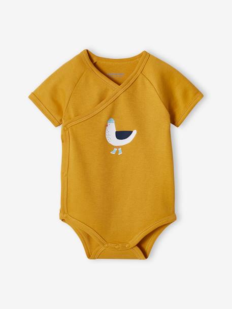 Pack of 3 Seagull Bodysuits for Newborn Babies mustard - vertbaudet enfant 