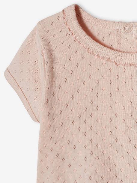 Pack of 2 Short Sleeve Tops for Babies rosy - vertbaudet enfant 