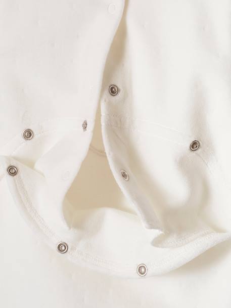 Pyjama bébé mixte en velours ours écru - vertbaudet enfant 