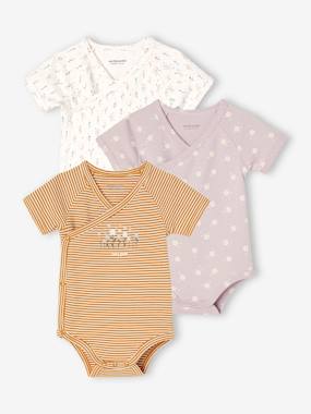 Pack of 3 Short Sleeve Bodysuits for Newborn Babies  - vertbaudet enfant
