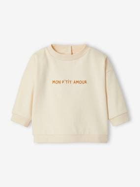 Sweatshirt with Message for Babies  - vertbaudet enfant