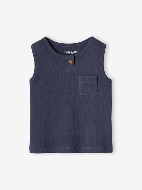 Rib Knit Vest Top for Babies slate blue - vertbaudet enfant 