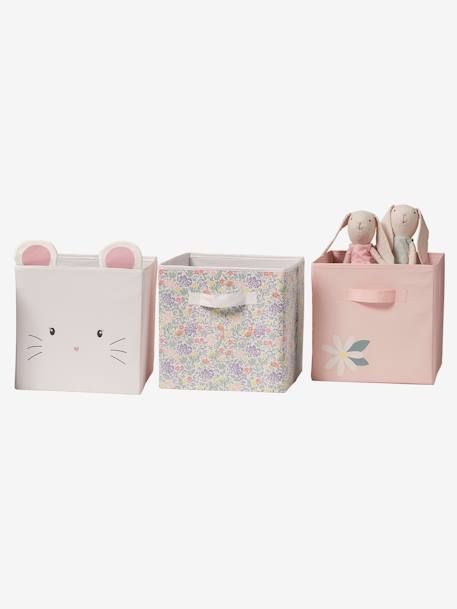 Set of 3 Storage Boxes, Countryside printed white - vertbaudet enfant 