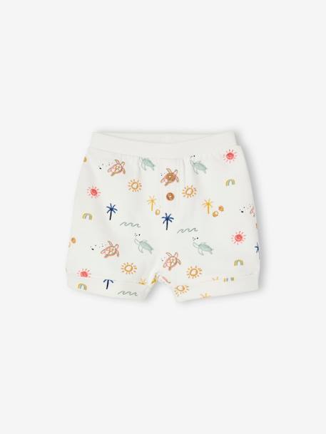 Pack of 2 Fleece Shorts, for Babies aqua green+royal blue - vertbaudet enfant 