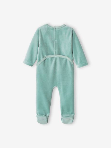 Snoopy Sleepsuit for Babies, by Peanuts® sage green - vertbaudet enfant 