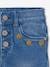 Cropped Denim Trousers with Embroidered Flowers for Girls stone - vertbaudet enfant 