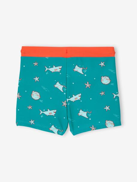Swim Shorts with Maritime Print, for Baby Boys emerald green - vertbaudet enfant 