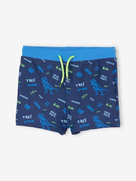 Swim Boxers with Dinos Print for Boys navy blue - vertbaudet enfant 