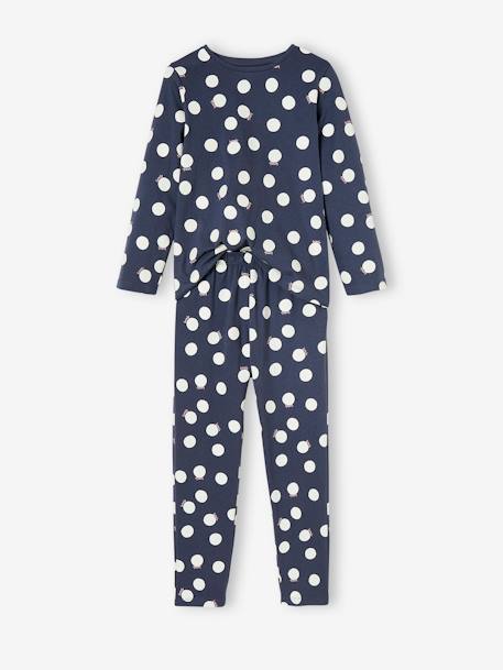 Dotted Pyjamas for Girls navy blue - vertbaudet enfant 