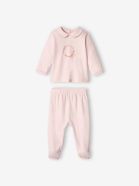 Lot de 2 pyjamas en jersey bébé fille lilas poudré - vertbaudet enfant 