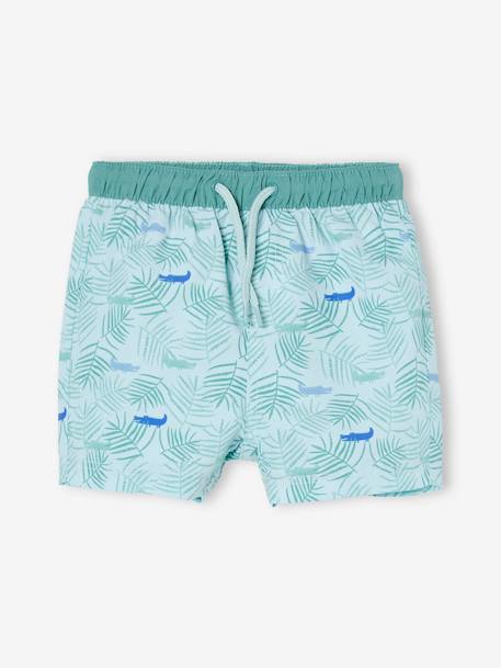 Printed Swim Shorts for Baby Boys aqua green - vertbaudet enfant 