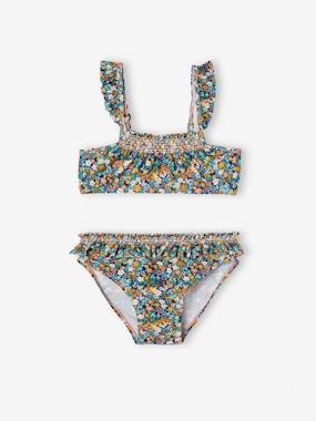 Maillot de bain 2 pièces fleuri fille - vertbaudet enfant Fille-Maillot de bain 2 pièces fleuri fille