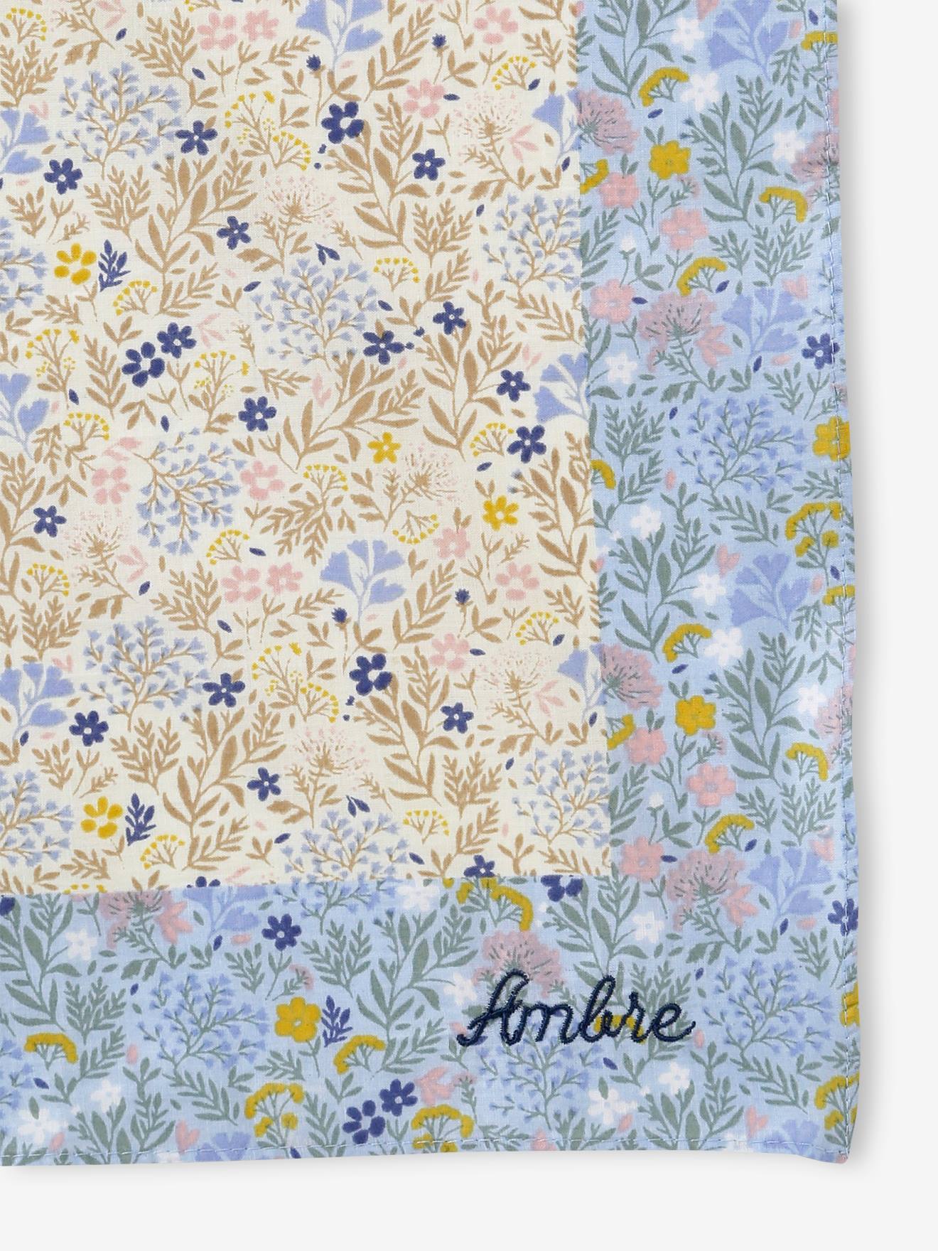 Foulard Fille Imprimé Fleurs – Carré 63 X 63 Cm – Matière Douce, Entretien Facile – Marque Vertbaudet - 6