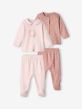 Pack of 2 Pyjamas in Jersey Knit for Baby Girls  - vertbaudet enfant