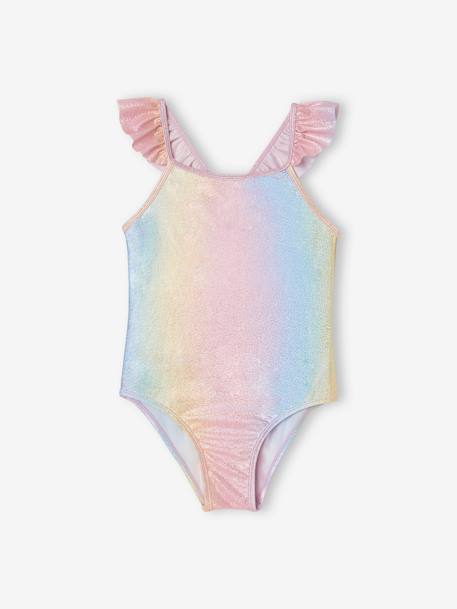 Glitter Swimsuit for Girls rose - vertbaudet enfant 