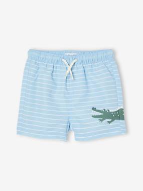 Baby-Swim Shorts with Crocodile Print, for Baby Boys