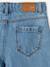 Jean fille large bas effiloché denim bleached+gris+stone - vertbaudet enfant 