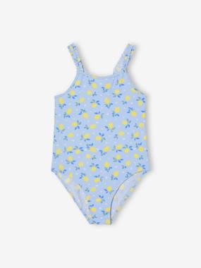 Girls-Swimsuit with Lemon Prints for Girls