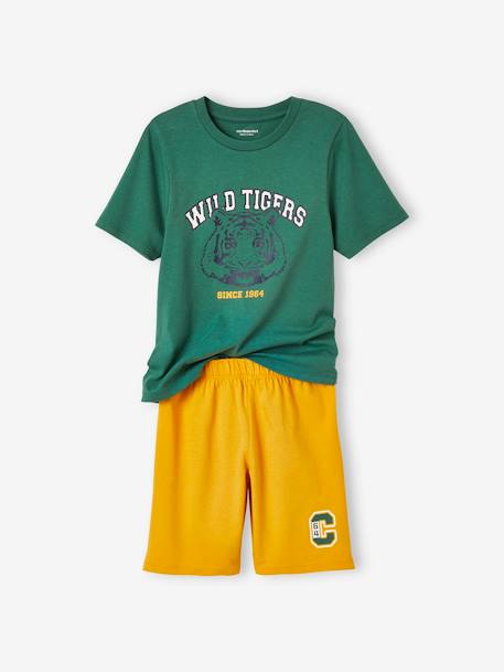 3-Piece Pyjamas, Tiger, for Boys green - vertbaudet enfant 
