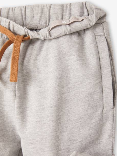 Joggers with Cargo-Style Pockets for Boys marl grey - vertbaudet enfant 