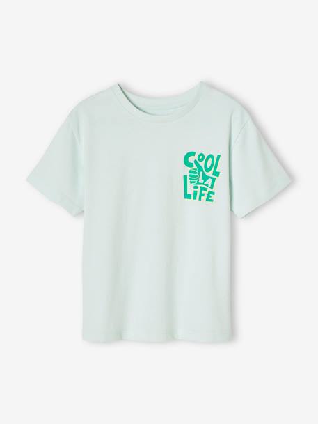 T-Shirt with Motif, for Boys mint green - vertbaudet enfant 