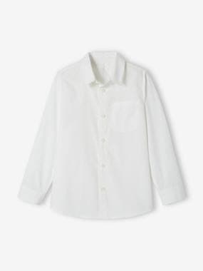 -Plain Long Sleeve Shirt for Boys