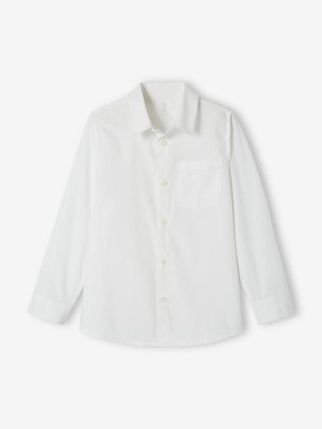 Plain Long Sleeve Shirt for Boys white - vertbaudet enfant 