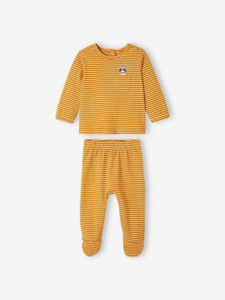 Lot de 2 pyjamas en jersey bébé garçon moutarde - vertbaudet enfant 
