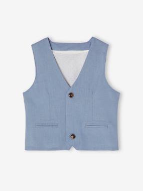 Occasion Wear Cotton/Linen Waistcoat for Boys  - vertbaudet enfant