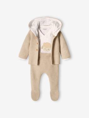 Ensemble naissance 3 pièces en point mousse  - vertbaudet enfant