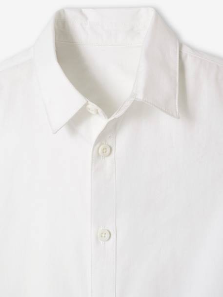 Chemise unie manches courtes garçon blanc - vertbaudet enfant 