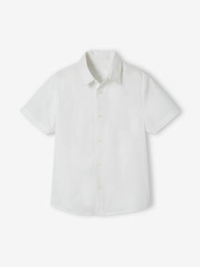 Plain Short Sleeve Shirt for Boys  - vertbaudet enfant