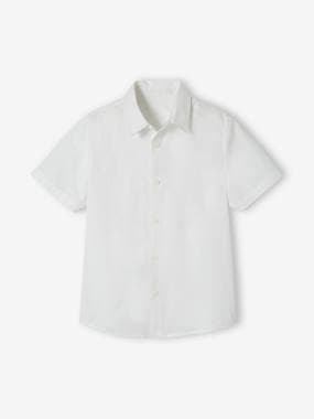 -Plain Short Sleeve Shirt for Boys