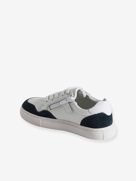 Leather Trainers with Laces & Zip, for Boys  - vertbaudet enfant 