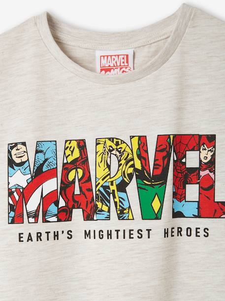 T-shirt garçon Marvel beige chiné - vertbaudet enfant 