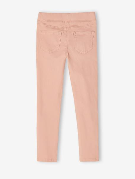 Tregging brodé MorphologiK Large fille rose poudré - vertbaudet enfant 