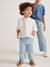 Blouse bébé broderie anglaise à volants blanc+bleu ciel+rose bonbon - vertbaudet enfant 